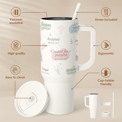 SANDJEST Christian Gift for Women – Inspiration Insulated Stainless Steel - Image 2