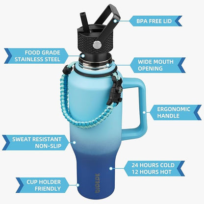 BJPKPK 40oz Insulated Water Bottle - Image 2