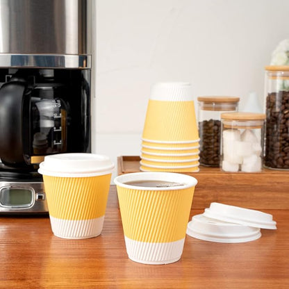 Restaurantware 8 Ounce Double Wall Disposable Coffee Cups, 500 Insulated Light - Image 12