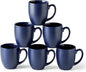 AmorArc 16 oz Coffee Mugs Set of 6, Large Ceramic Coffee Cups-Matte Blue | by AmorArc