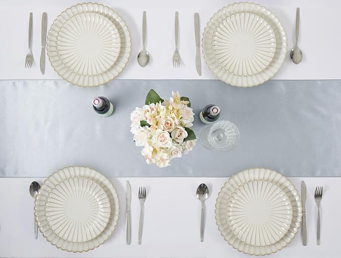 Silver Satin Table Runner, 12x108 Inches, 2 Pack | Premium Satin, Smooth - Image 5