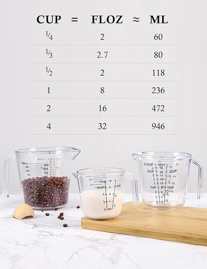 -BINGBING- Measuring Cups Set, Liquid Measuring Cups - Image 7