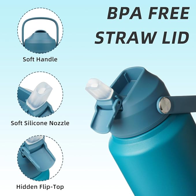 BJPKPK 40oz Insulated Water Bottle, Stainless Steel Bottle - Image 2