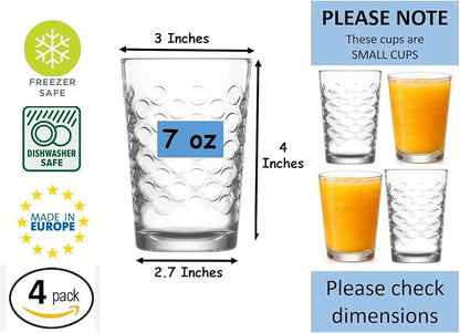 BOHEM'S Small Juice Glasses, 7 Oz, Drinking Glassware - Image 5