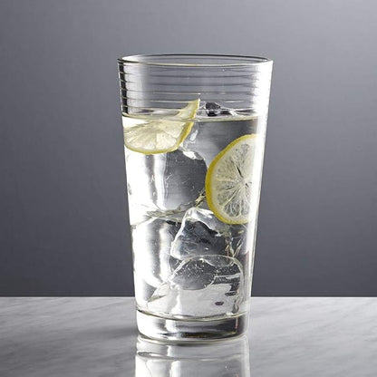 Le'raze Set of 16 Heavy Base Ribbed Durable Drinking Glasses Includes 8 Cooler - Image 9