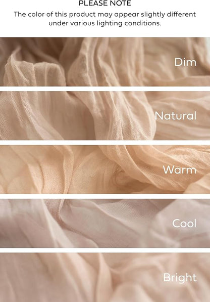 Ling's Moment Warm Sand Cheesecloth Table Runner, 120 Inch 10FT | Boho Gauze - Image 7