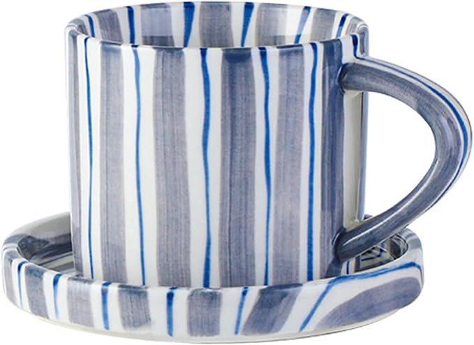 Espresso Cups Ceramic Coffee Mug Series European Striped Dot Coffee Cup And by CACXKEP