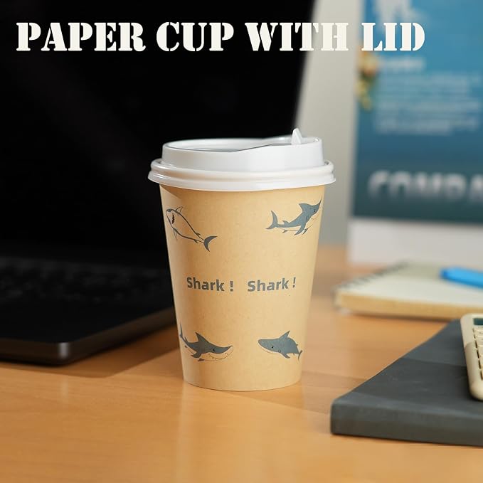 12 OZ 25 Pack Disposable Cups Paper Coffee Cups - Image 4
