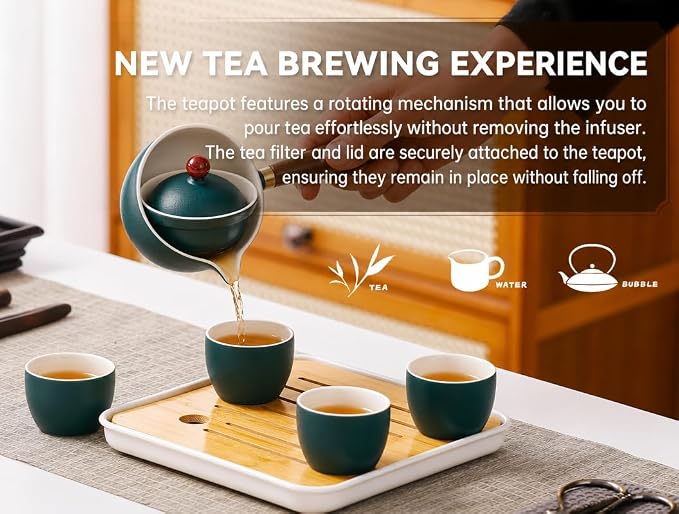 Chinese Tea Set, Chinese Gongfu Tea Set, Portable Teapot Set - Image 2