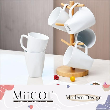 Miicol Porcelain Coffee Mugs Set of 6, Large Coffee Cups 14 oz, Ceramic Mugs - Image 9