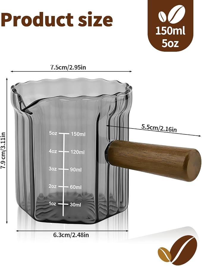 Espresso Measuring Cup 5 Oz, Espresso Glass Cups - Image 2