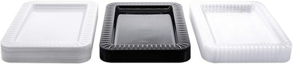 Party Essentials Elegance Quality Hard Plastic 5 x 7-Inch Rectangular Appetizer - Image 4