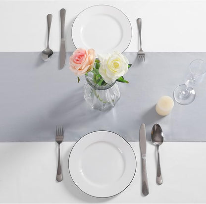 Manyshofu Silver Satin Table Runner 12x108 - Image 8