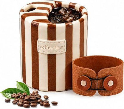 Shelprojsu 10oz Ceramic Travel Coffee Mug, Ceramic Mug by ShelprojsuLEDWallSconce