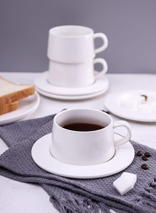 Kanwone Porcelain Stackable Cappuccino Cups - Image 6