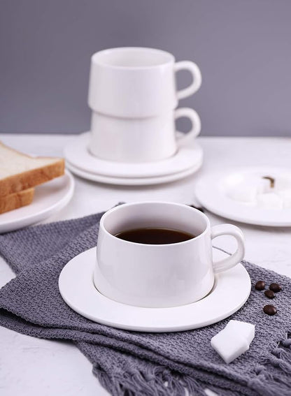 Kanwone Porcelain Stackable Cappuccino Cups - Image 6