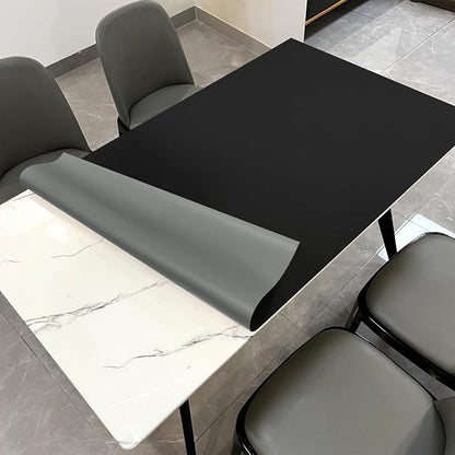 Table Pad for Dining Room Table - Can Be Used On Both Sides Waterproof and Easy to Clean Good Flatness Used for Dining Table(Black+Gray 44x72)