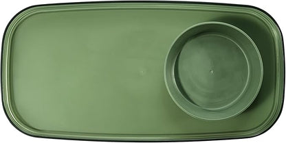 madesmart dipware Small Serving Plate, Stackable & Removable Dip Bowl for Salsa, Queso, Salad, Olives, Dishwasher & Microwave Safe, Multipurpose Plate & Bowl, Olive
