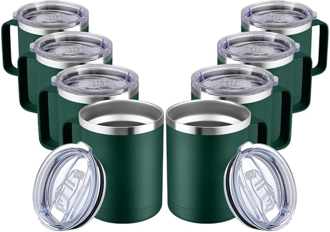 MEWAY 12oz Coffee Mug With Handle and Sliding Lid, Stainless Steel Travel by MEWAY