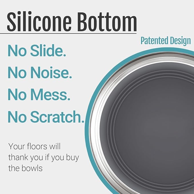 Nonslip Stainless Steel Dog Bowls, 5.7 US Cup, Dishwasher safe, Stackable design - Image 3