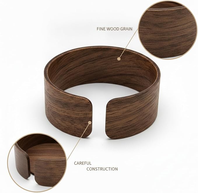 Office Desk & Home Coffee Station Accessory, Wooden Cup Sleeve - Image 6