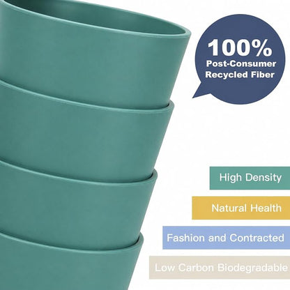 Wrova Wheat Straw Cups 6 PCS Good Alternative to Plastic Reusable Cups 12 oz - Image 7