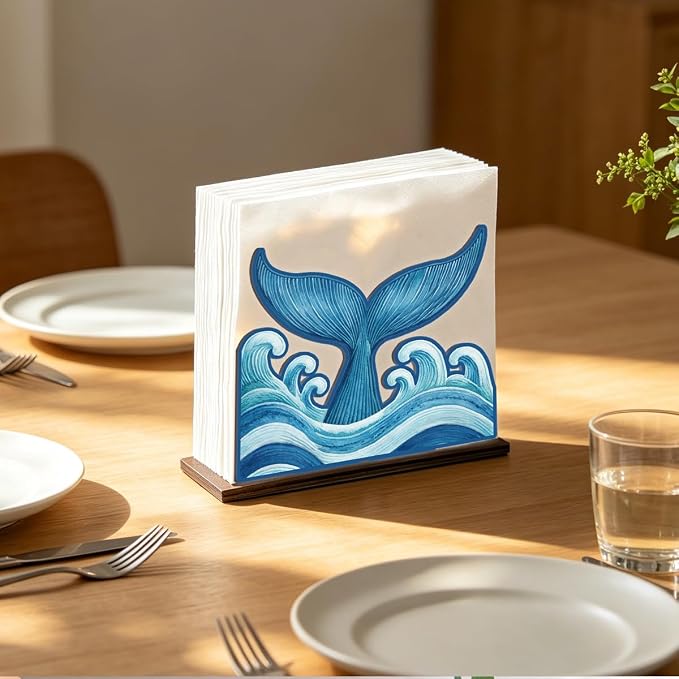 Whale Tail Napkin Holder for Table - Image 2
