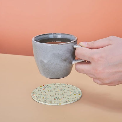 Mid Century Retro Coasters for Drinks Round Leather Coaster - Image 8