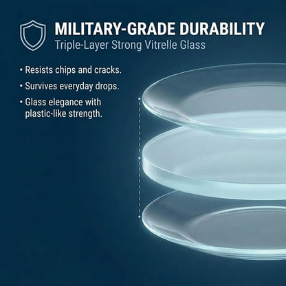 Corelle Vitrelle 6-Piece Salad Plates Set Triple Layer Glass and Chip Resistant - Image 7