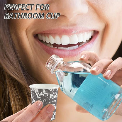 Clawsoff 300 Pack 3 oz Paper Cups Small Disposable Mouthwash Bathroom Cups | - Image 5