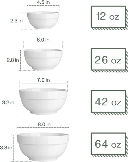 DOWAN Serving Bowls, 64/42/22/12 Oz Serving Dishes - Image 2