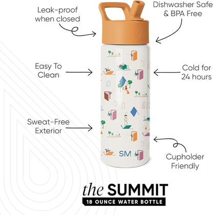 Simple Modern Kids Water Bottle & Toddler Cup | 18oz | Books | Insulated - Image 2