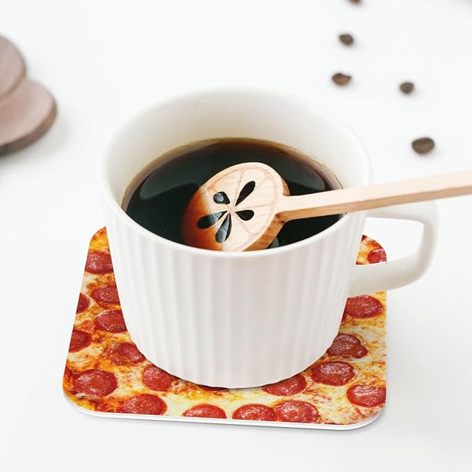 Marble Coasters Square Leather Drinks Coaster Set - Image 6