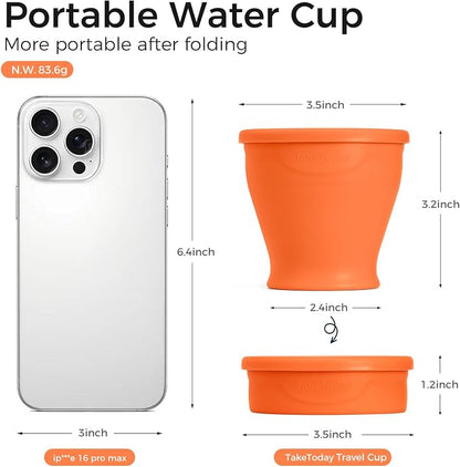 TakeToday Collapsible Cup 8 oz, Foldable - Image 3