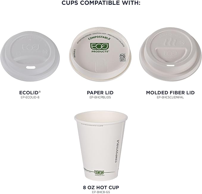 ECO PRODUCTS GreenStripe Disposable Paper Hot Cups, 8 oz - Image 6