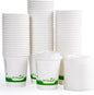 ECOLipak 200 Count 8 oz Compostable Paper Coffee Cups, Biodegradable Disposable Coffee Cups with CPLA Lid, Eco-friendly Hot Drinking Cups for Parties, Picnics, Travels,and Events