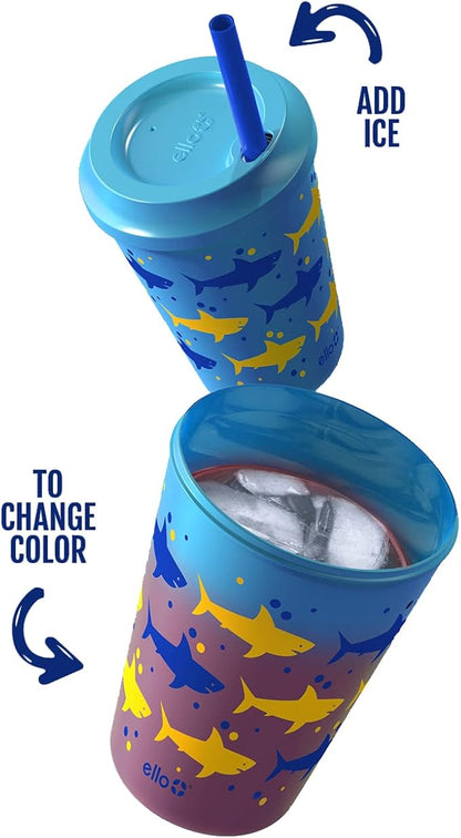 Ello 12oz Kids Plastic Reusable Color Changing Cups - Image 4
