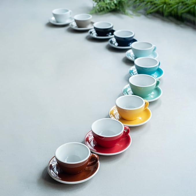 Loveramics Latte Art Mug with Saucer, 10 oz Ceramic Coffee cups with Round - Image 8