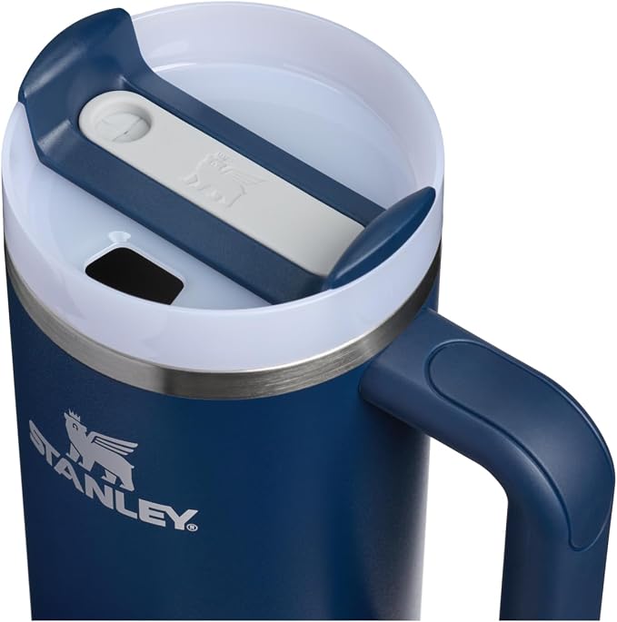 STANLEY Quencher H2.0 Flow State Tumbler, 30 oz, Dark Navy | Handle and Straw | - Image 2