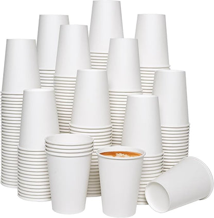 JOLLY CHEF 1000 Pack Disposable Paper Coffee Cups 12 oz | Hot Beverage Paper by JOLLYCHEF