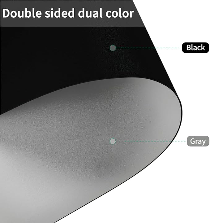 Leather Dresser Cover,1.8mm Thick,14x84 Inch,Dresser Protector Top,Dresser Top Protector,Dresser Cover Top,Dresser Top Cover,Dresser Cover Top for Bedroom.(Black+Gray,14x84)