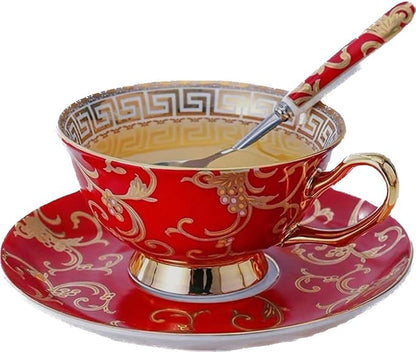 Bone China Cup& Saucer Set by Eplze