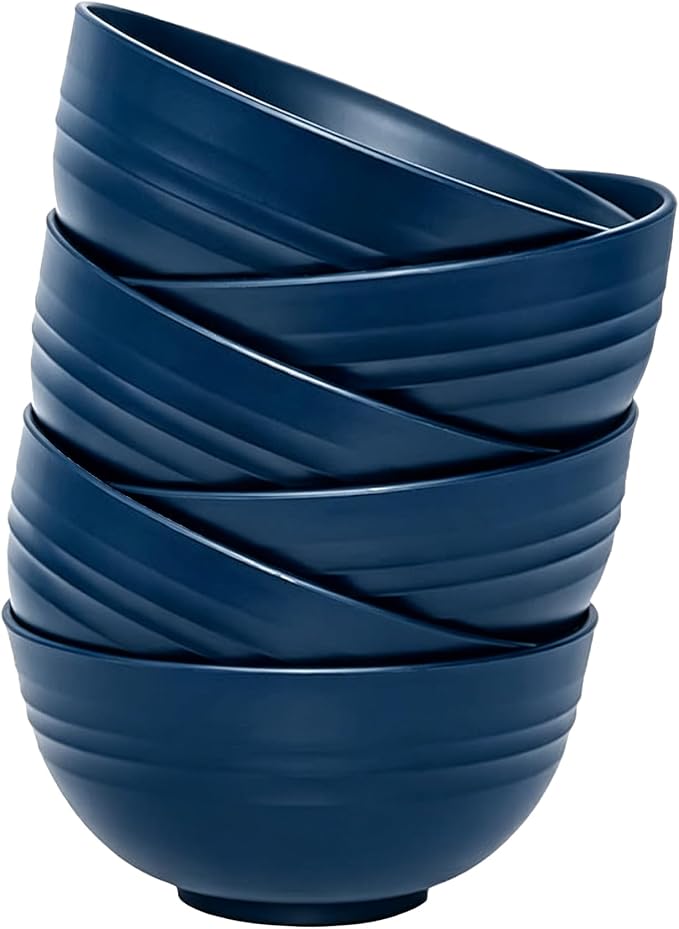 Unbreakable Wheat Straw Cereal Bowls Set of 6, 24 oz Microwave and Dishwasher by Unknown