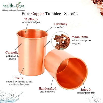 HealthAndYoga™ qCup Pure Copper Tumblers - Image 3