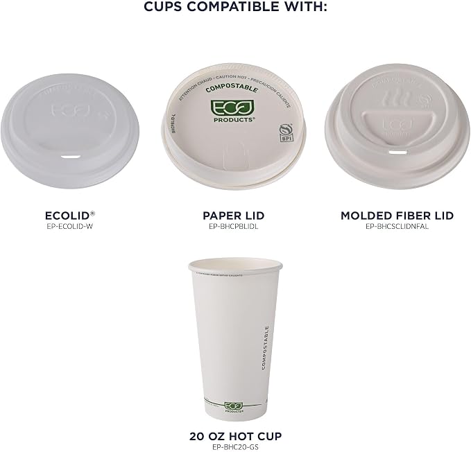 ECO PRODUCTS GreenStripe Disposable Paper Hot Cups, 20 oz, Paper To-Go Cups - Image 6