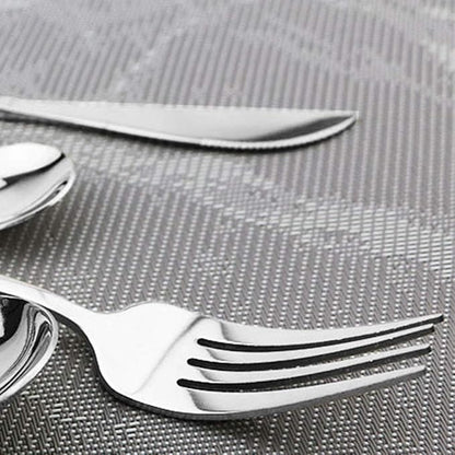 JASHII 30-Piece Stainless Steel Satin Finish Flatware Set, Mirror Polished - Image 3
