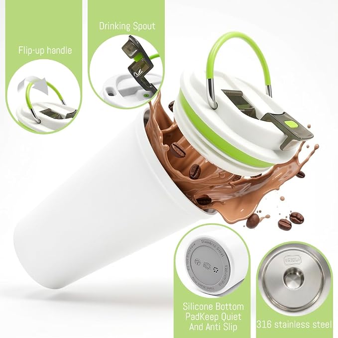 SPLMIFA Travel coffee mugs leak-proof, reusable coffee cup - Image 3