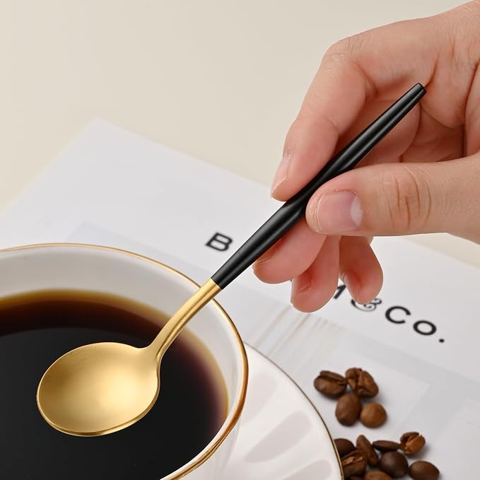 5.1 Inches Matte Gold Coffee&Tea Spoons - Image 3