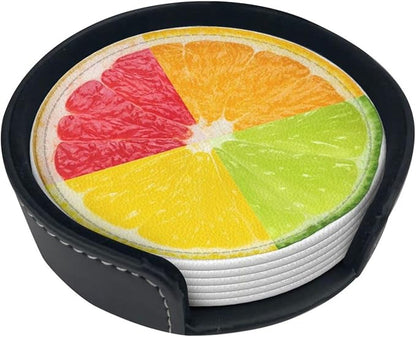 6 Pack Tropical Colorful Lemon Coaster - Image 2