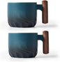 Ceramic Espresso Cups with Wooden Handle Espresso Shot Cups Ceramic Tea Cups by BlogBlog